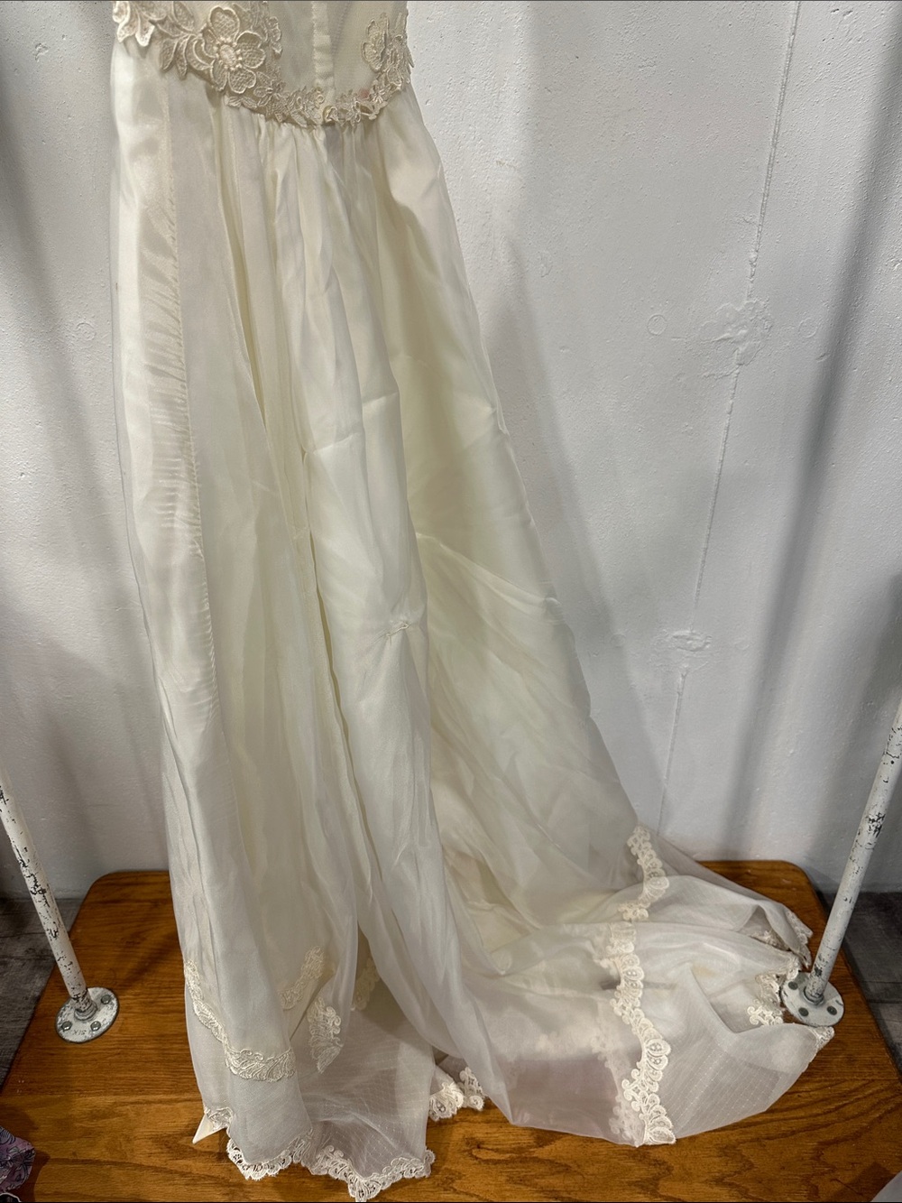 Vintage Ivory Lace wedding Dress lace veil - Picture 8 of 13